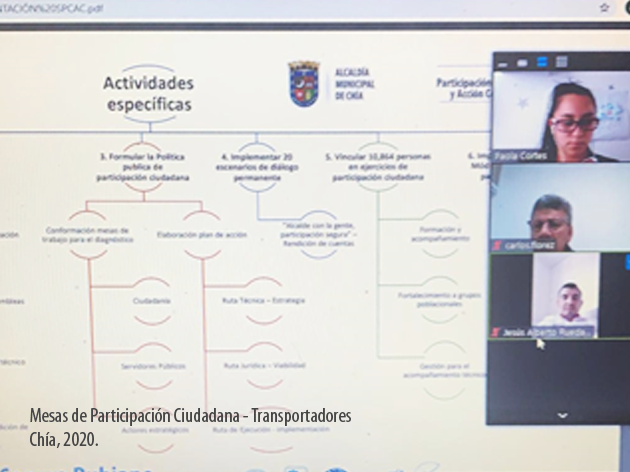 mesa particpacion ciudadana transportaddores chia